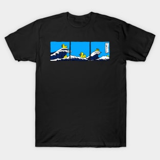 Rubber duckies in distress - based loosely on Hokusai I T-Shirt